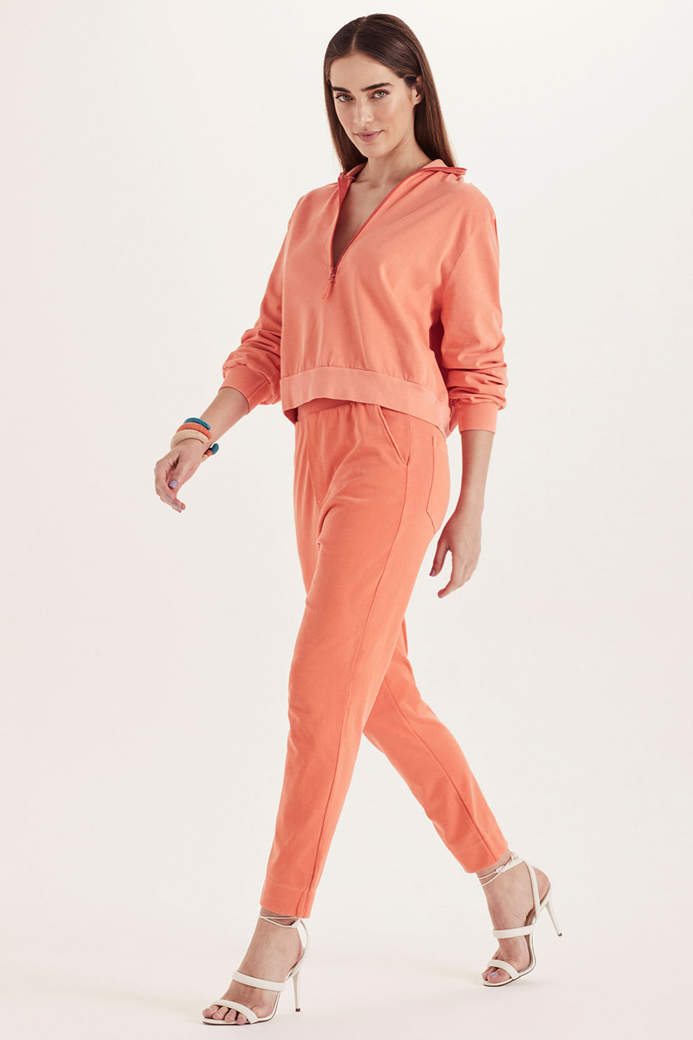 Calca Casual Jogging Comfy - Laranja