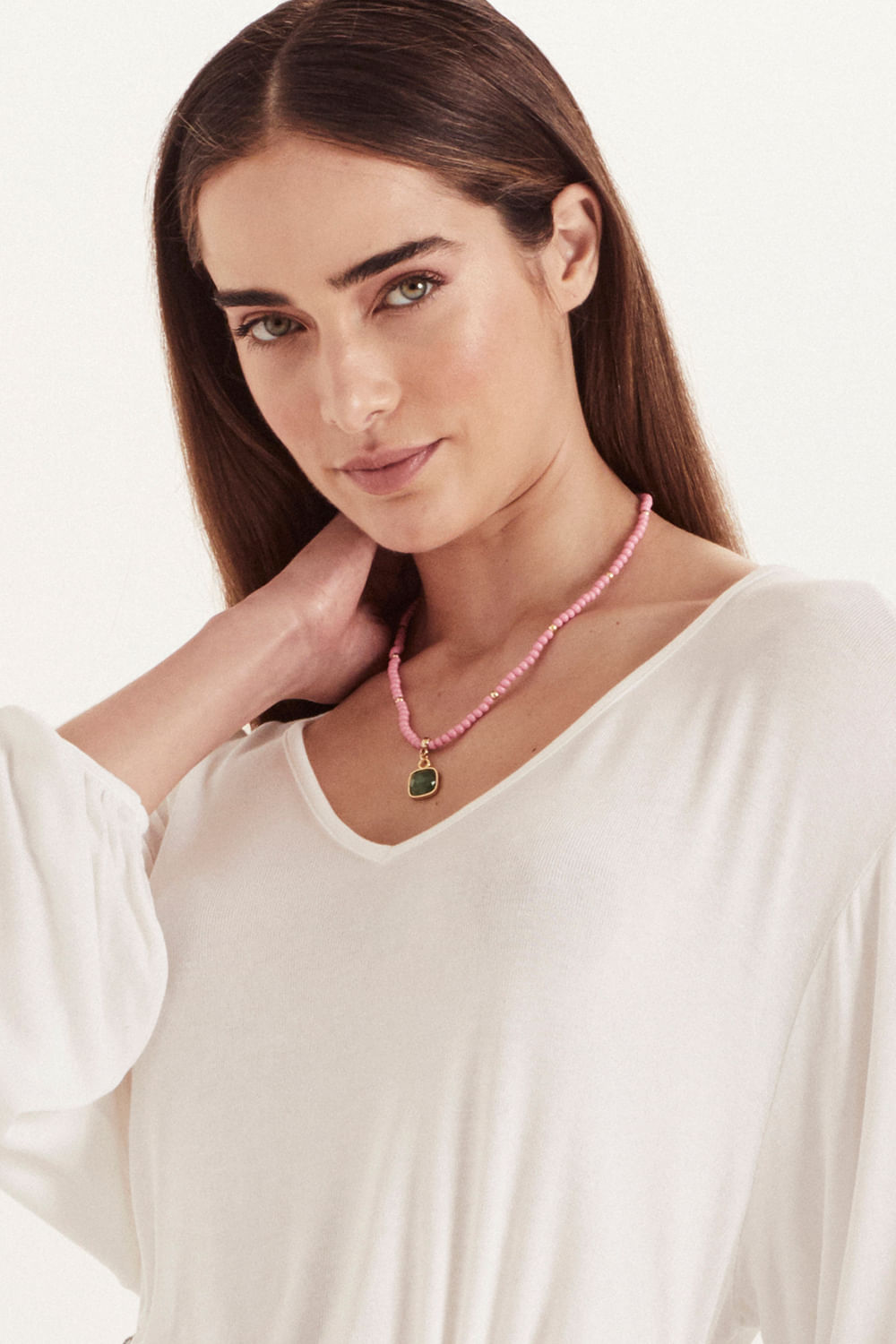 Colar Esmeralda Anne - Rosa