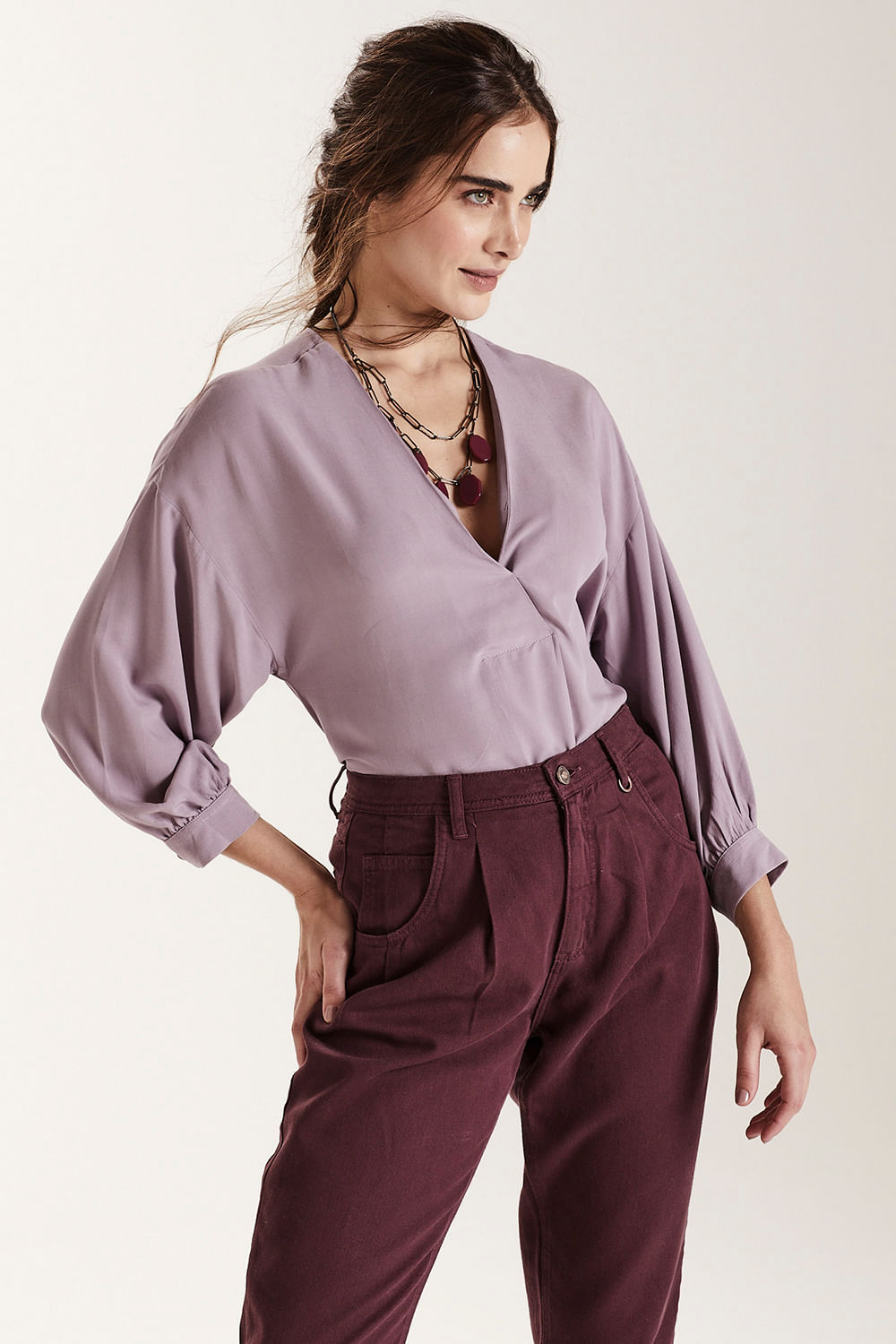 Blusa Manga Longa Claire - Light Grape