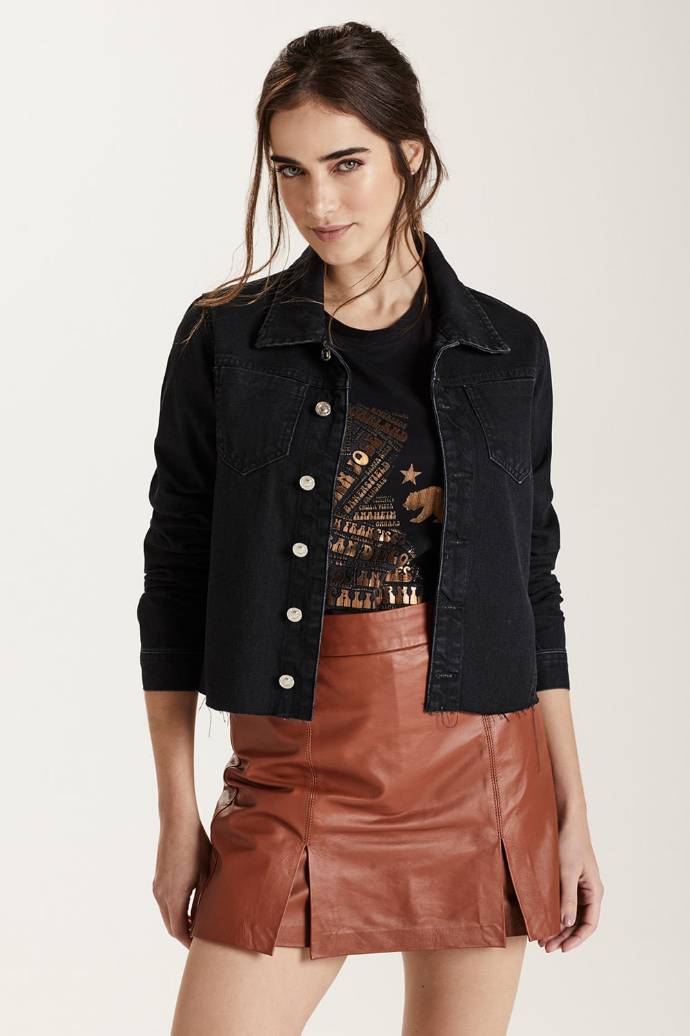 Jaqueta Jeans Helena - Preto