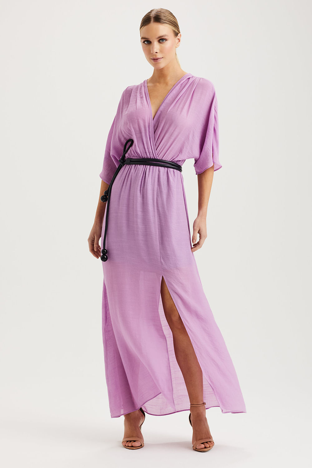 Vestido Casual Longo Carol - Lilas Malva