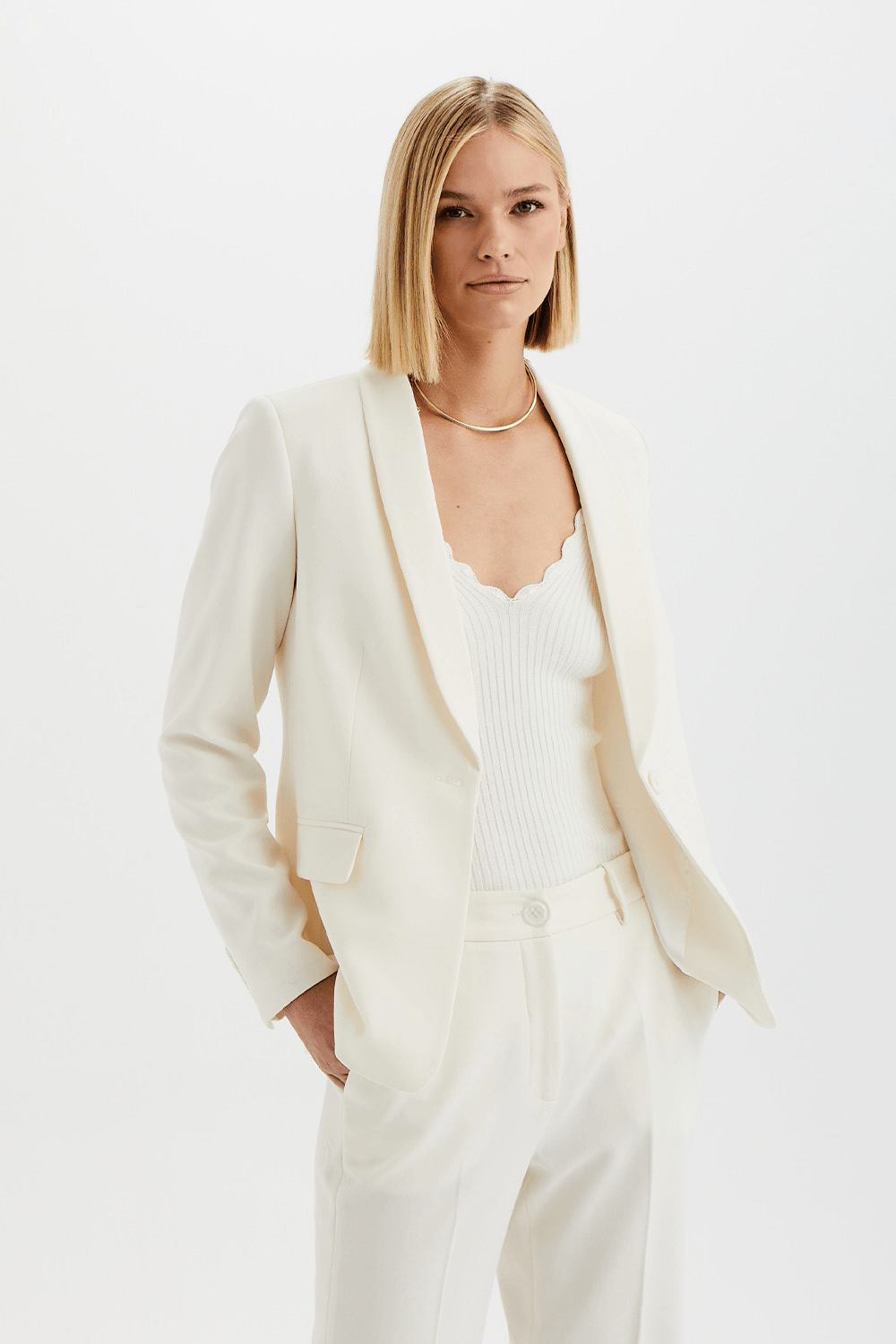 Blazer Alfaiataria Longo Monique - Off White
