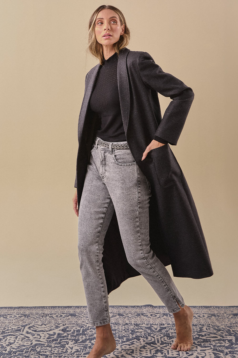 Calca Jeans Paullie Strech - Cinza