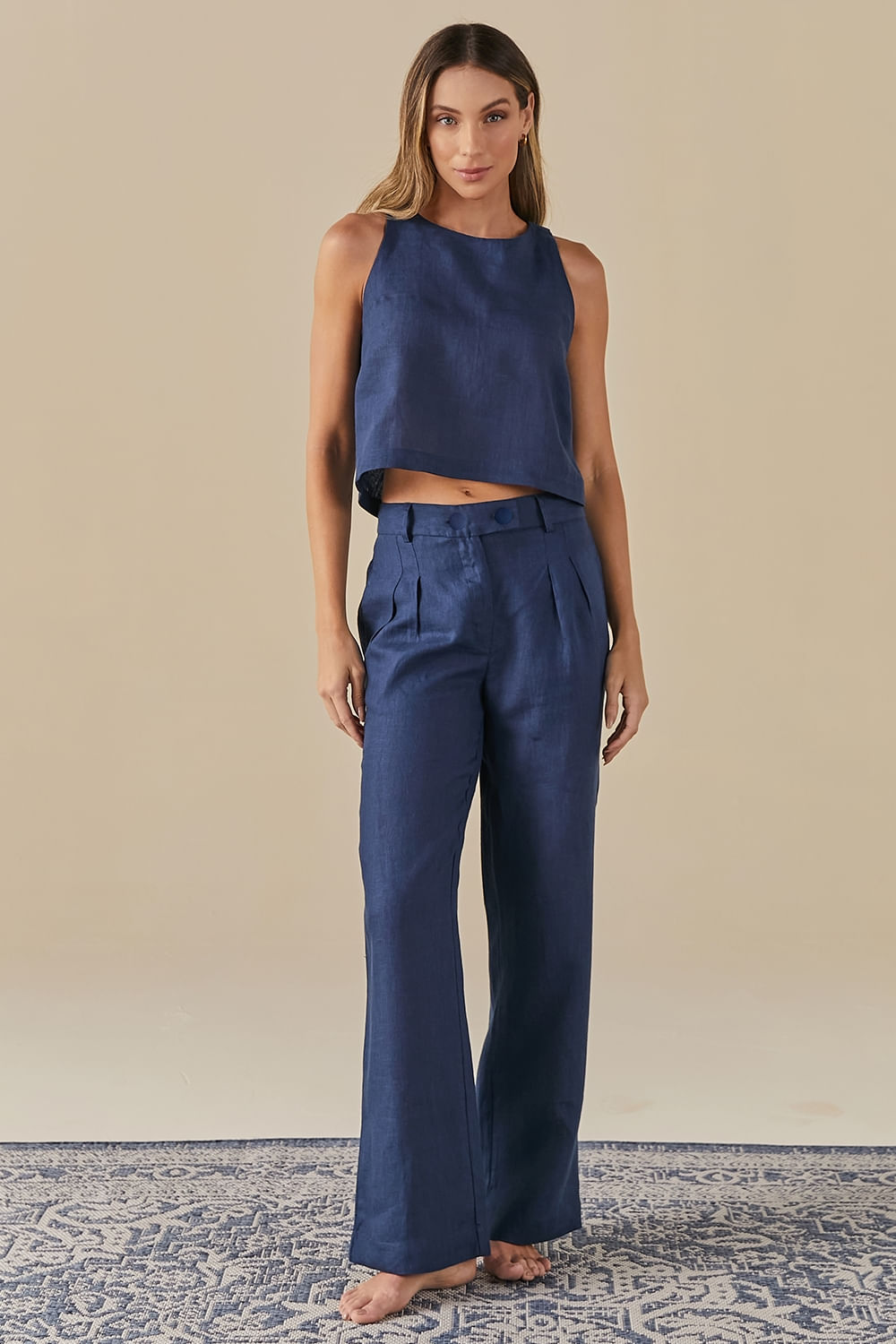 Calca Fashion Pantalona Ayla - Marinho