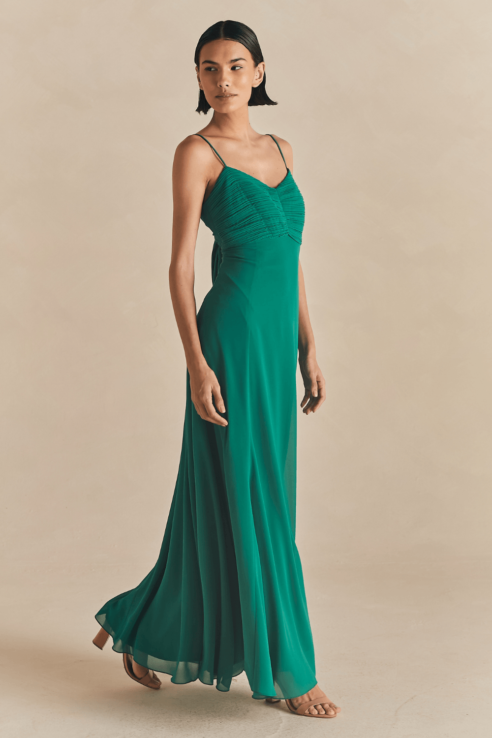 Vestido Chic Longo Camila - Verde Livorno