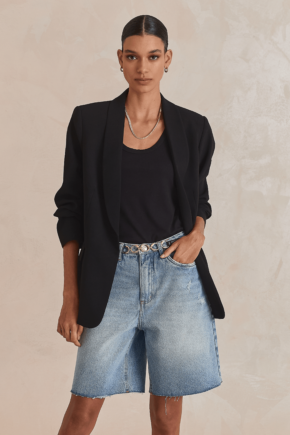 Bermuda Jeans Fashion Natalie - Azul Medio