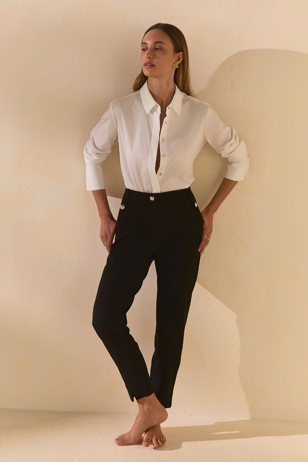 Calça Malha Brenda Martingale - Preto
