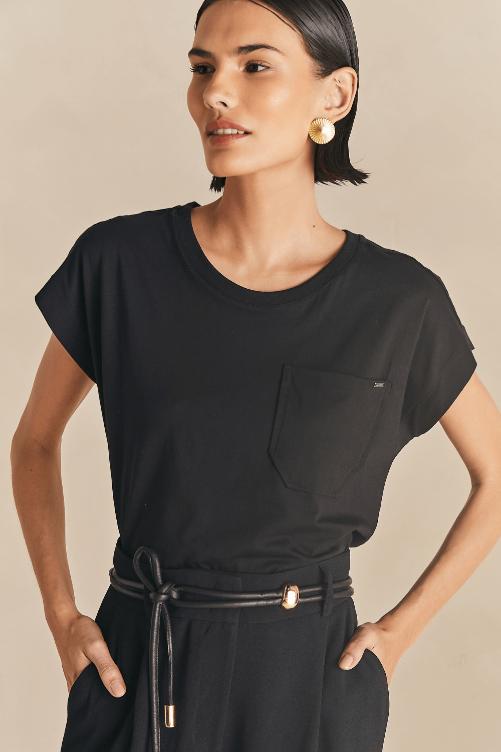 Cinto Fino Lilian - Preto