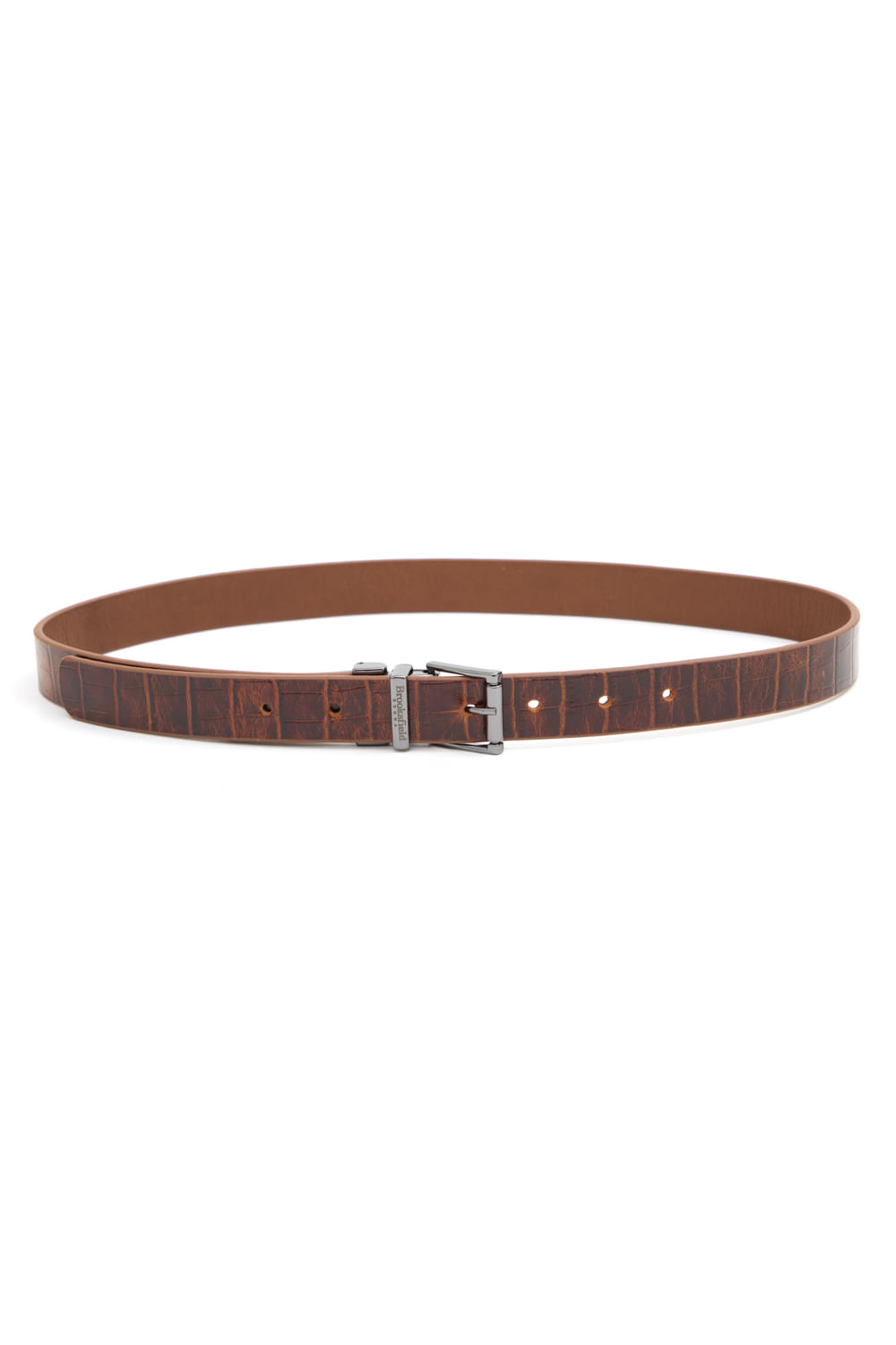 Cinto Dupla Face New Croco - Caramelo