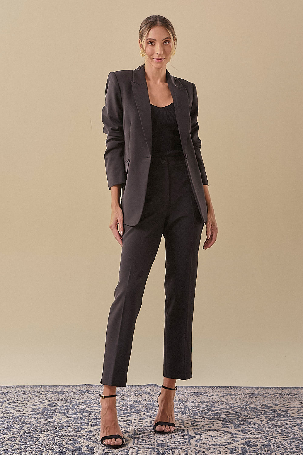 Calça Alfaiataria Cigarreti Fernanda - Preto