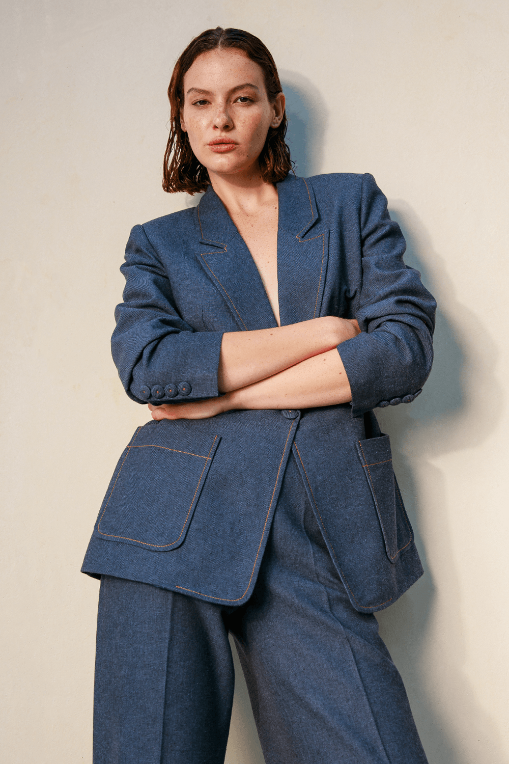 Blazer Alfaiataria Jeans Eva - Azul Jeans