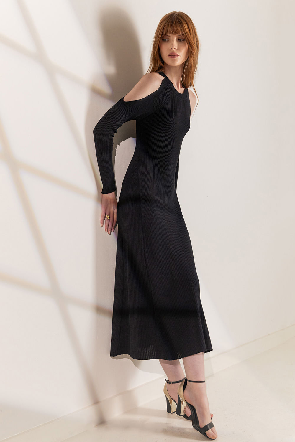 Vestido Tricot Joyce Cut Out - Preto