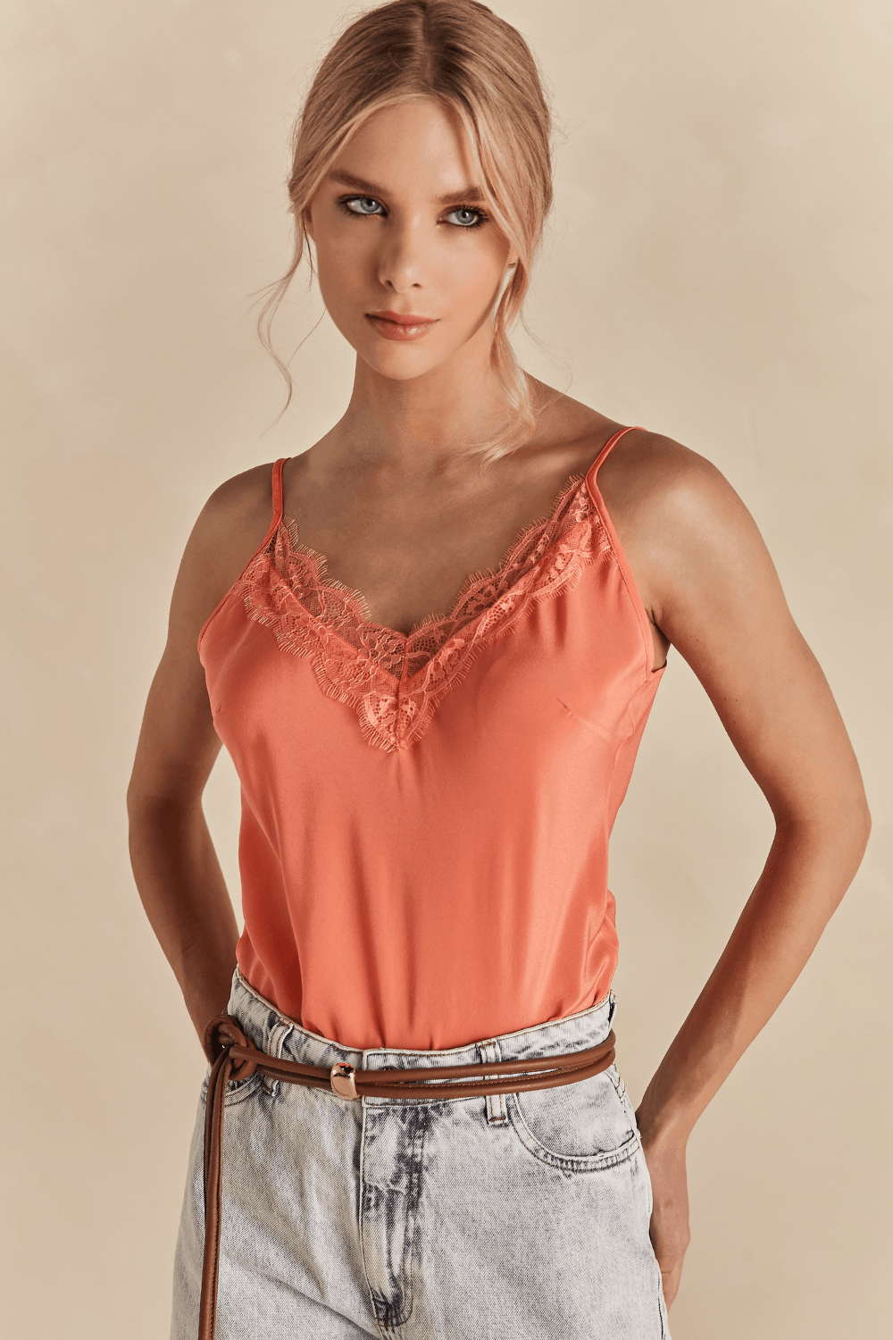 Regata Seda Monique - Coral Spritz