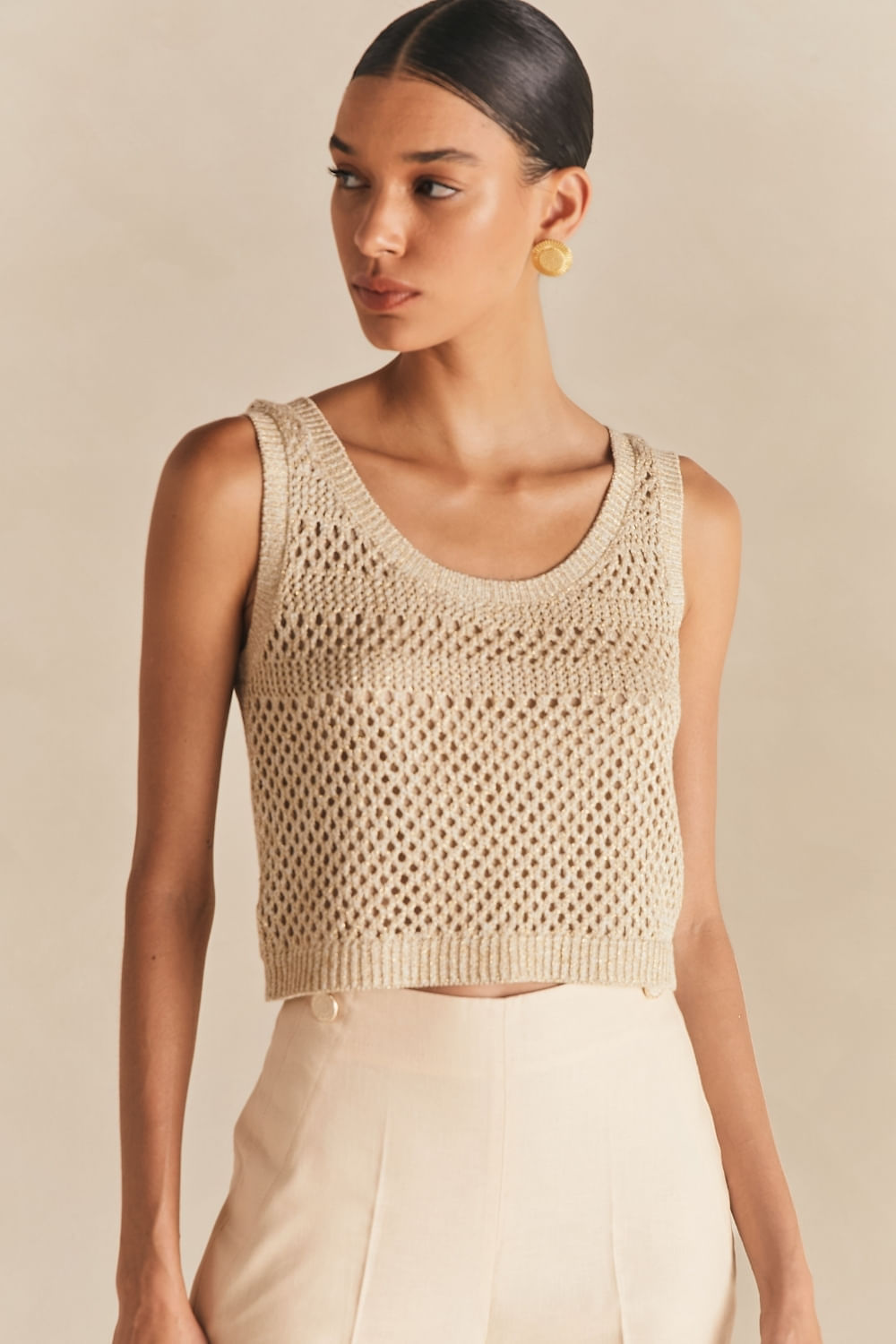 Regata Tricot Julia Shine - Areia