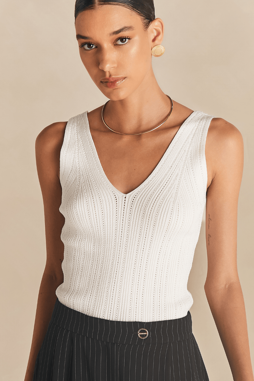 Regata Tricot Elisa Ajour - Off White