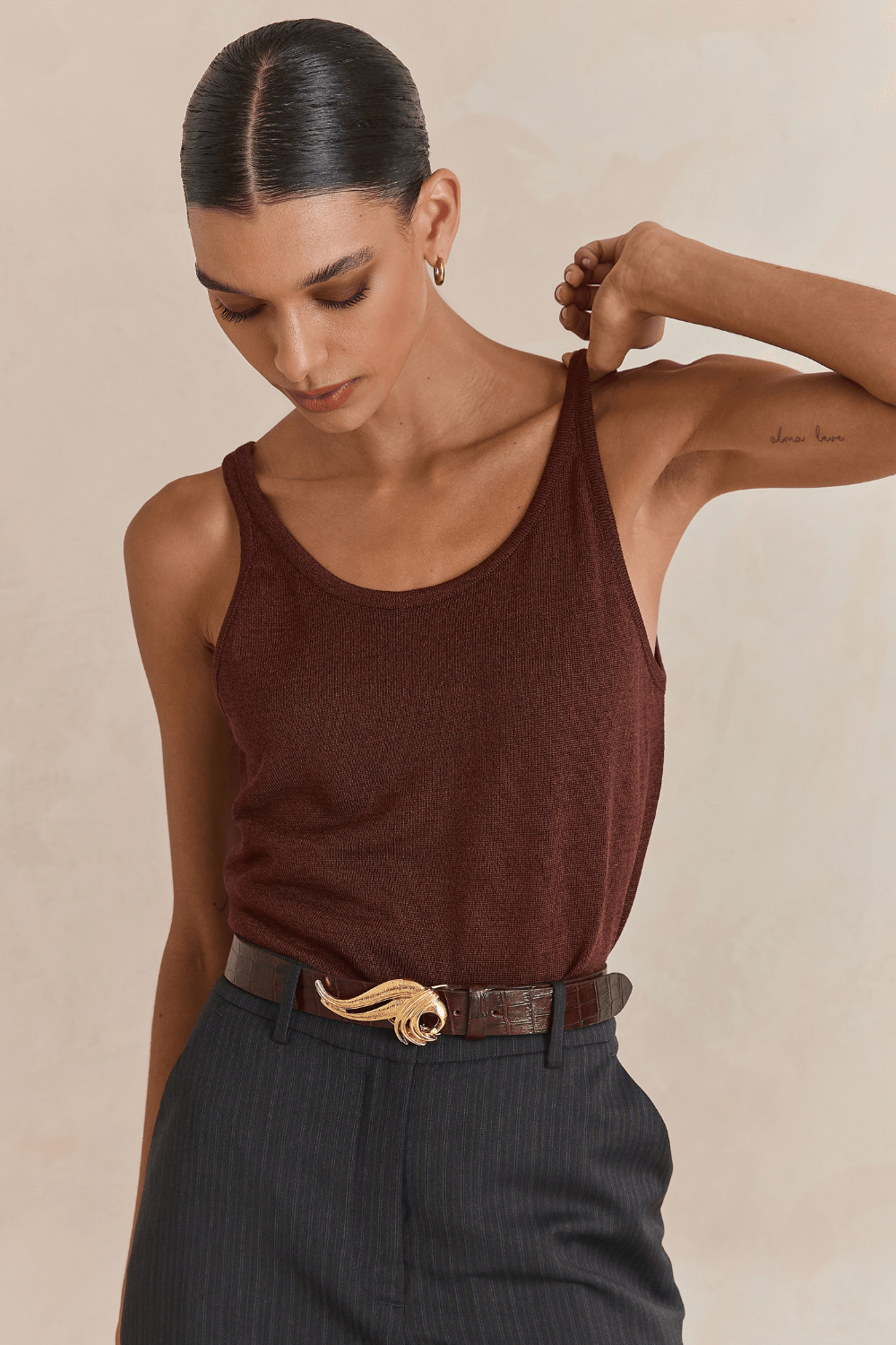 Regata Tricot Color Lisa - Marrom