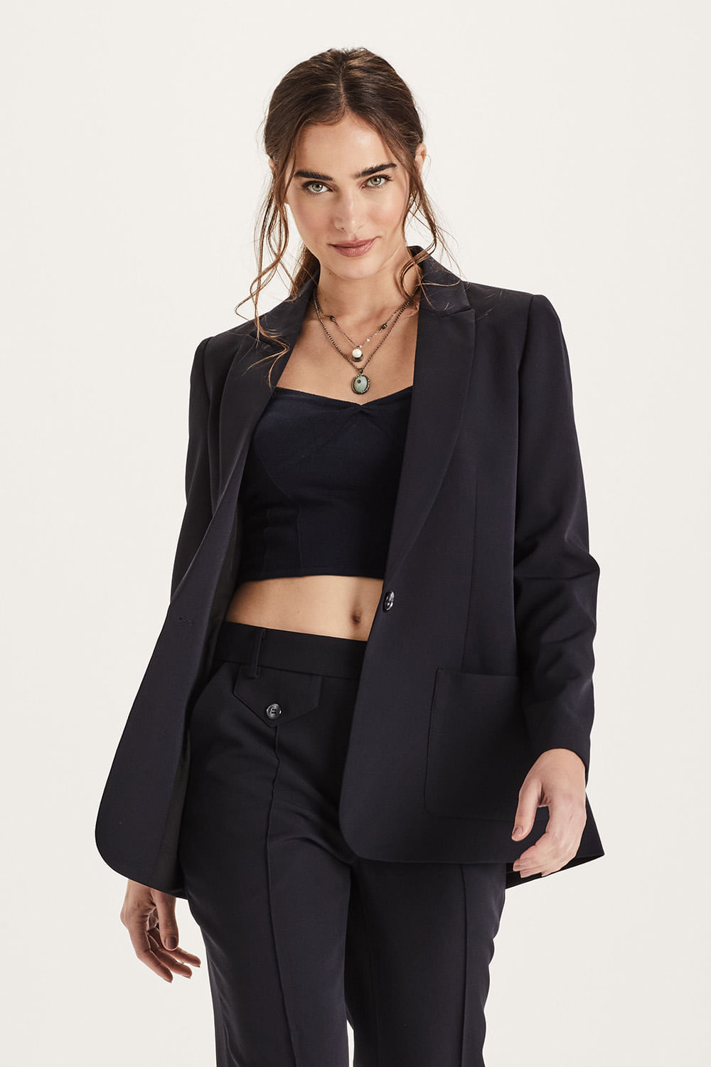 Blazer Alfaiataria Classico Rafaela - Marinho