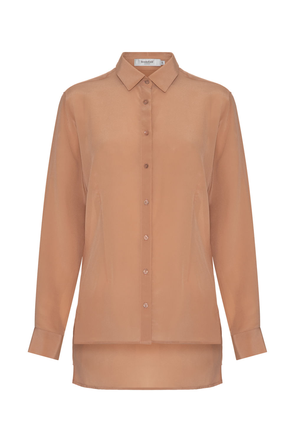 Camisa Seda Manga Longa Iris - Nude